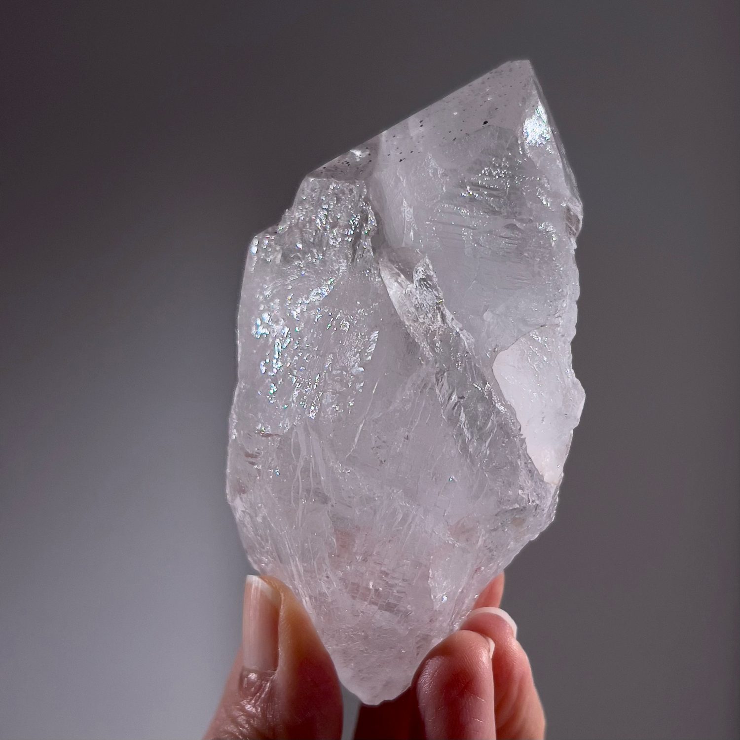 印度喜馬拉雅水晶 #資料庫水晶 #銳鈦礦 #豐富生長紋 (228g-258-12) - Image 2