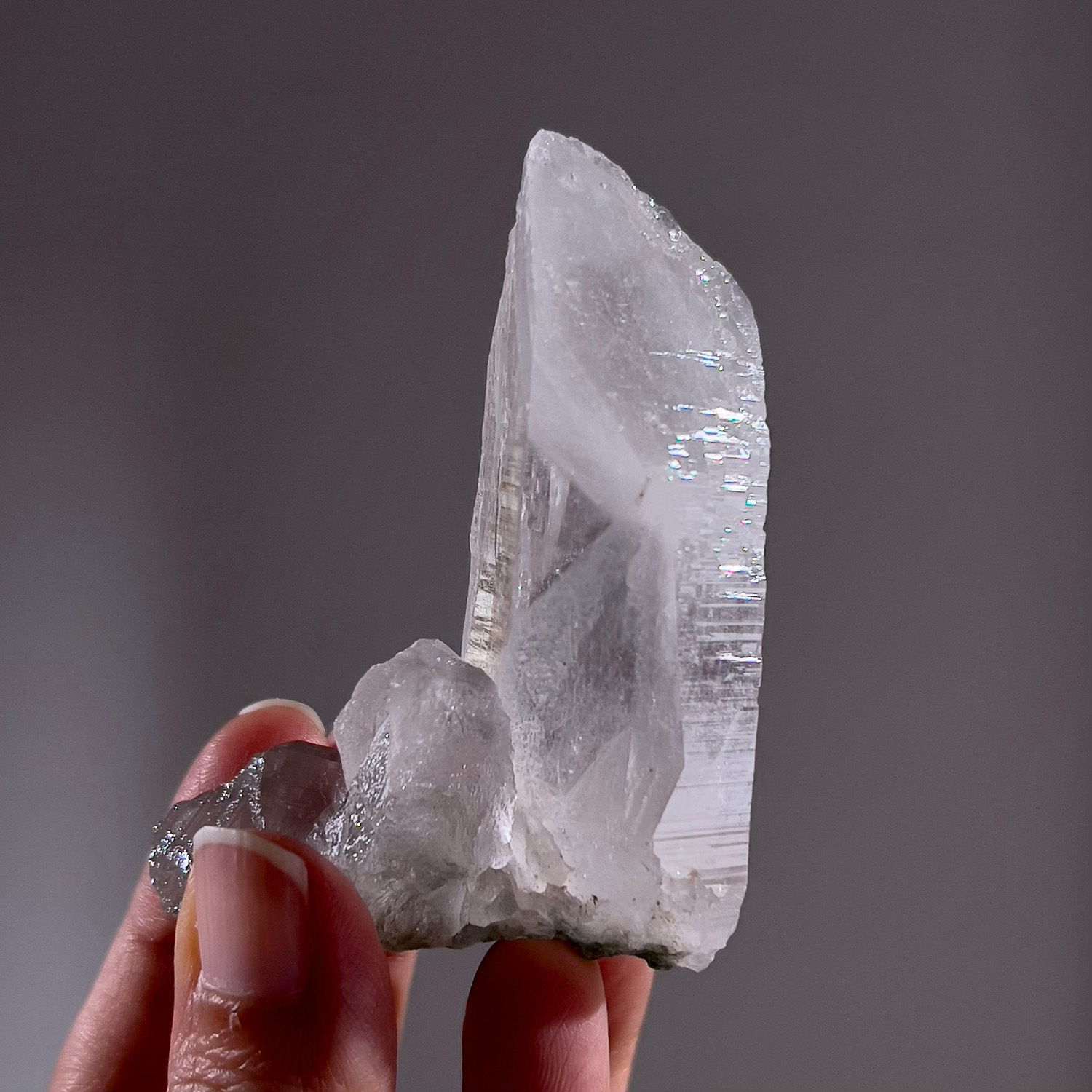 Indian Himalayan Green Phantom Crystal #SpiralPattern (75g-258-6)