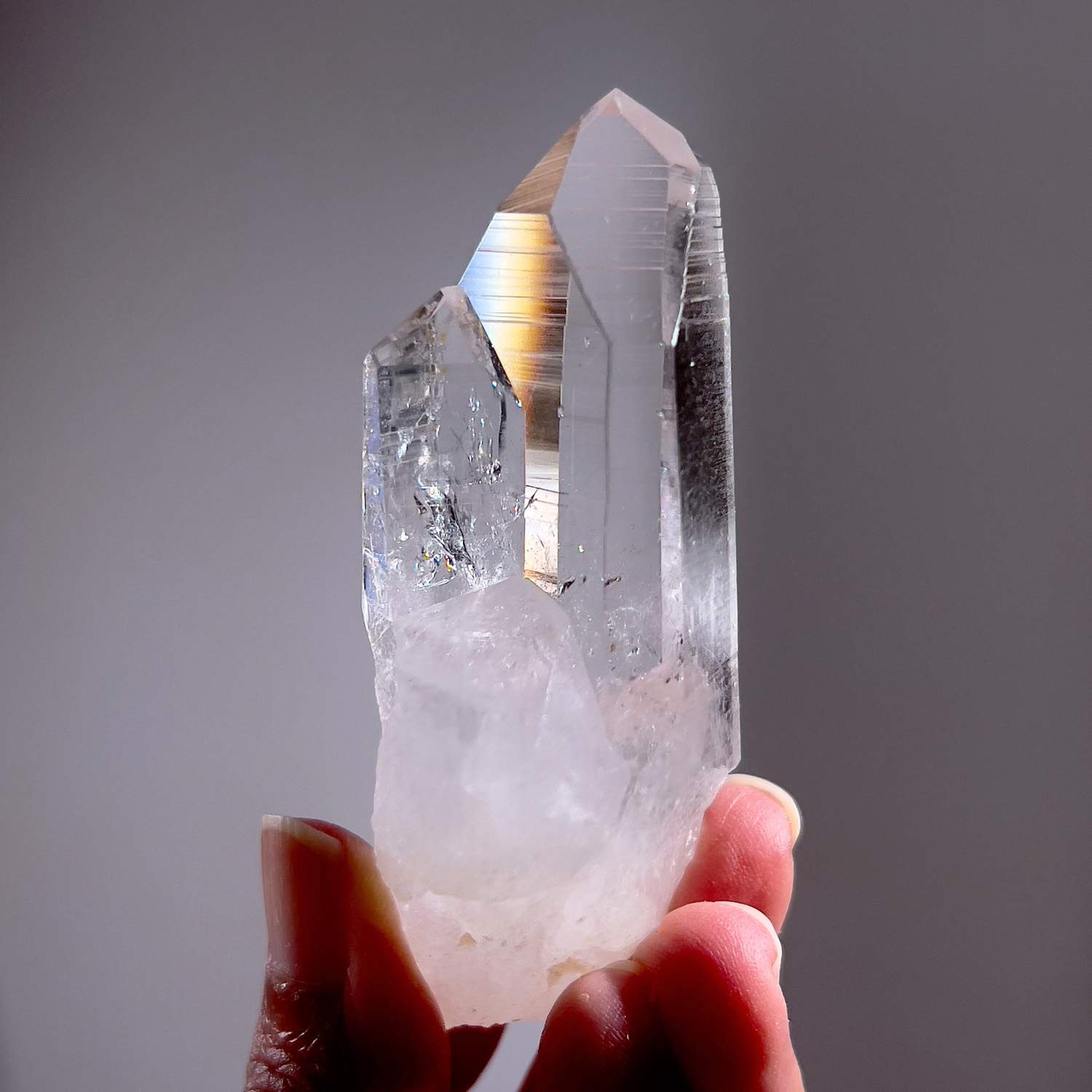 哥倫比亞.列木里亞水晶 #譚崔雙映大師水晶 #倒三角形資料庫水晶 (68g-25a-17)