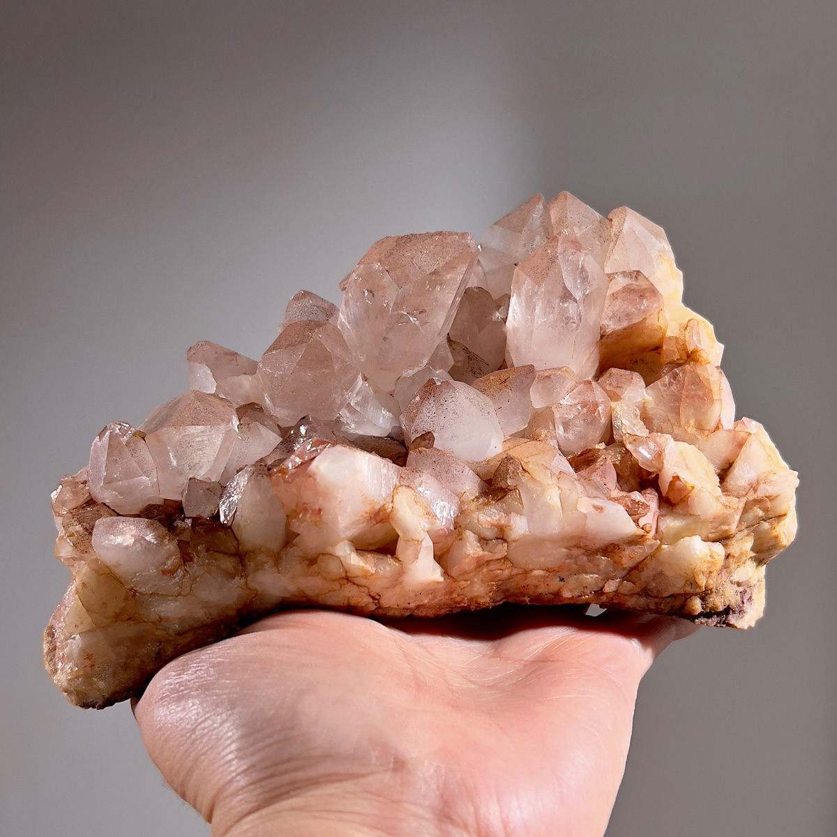 印度喜馬拉雅粉色三摩地水晶簇 717g (25b-3)