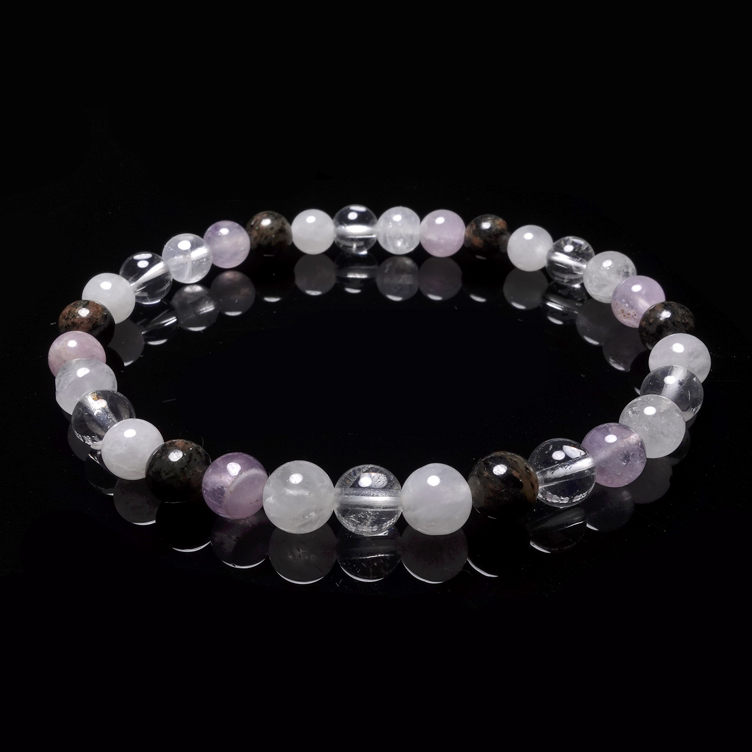 矽鈹石淨透光阿賽斯特萊能量手串 (261-1) 6mm