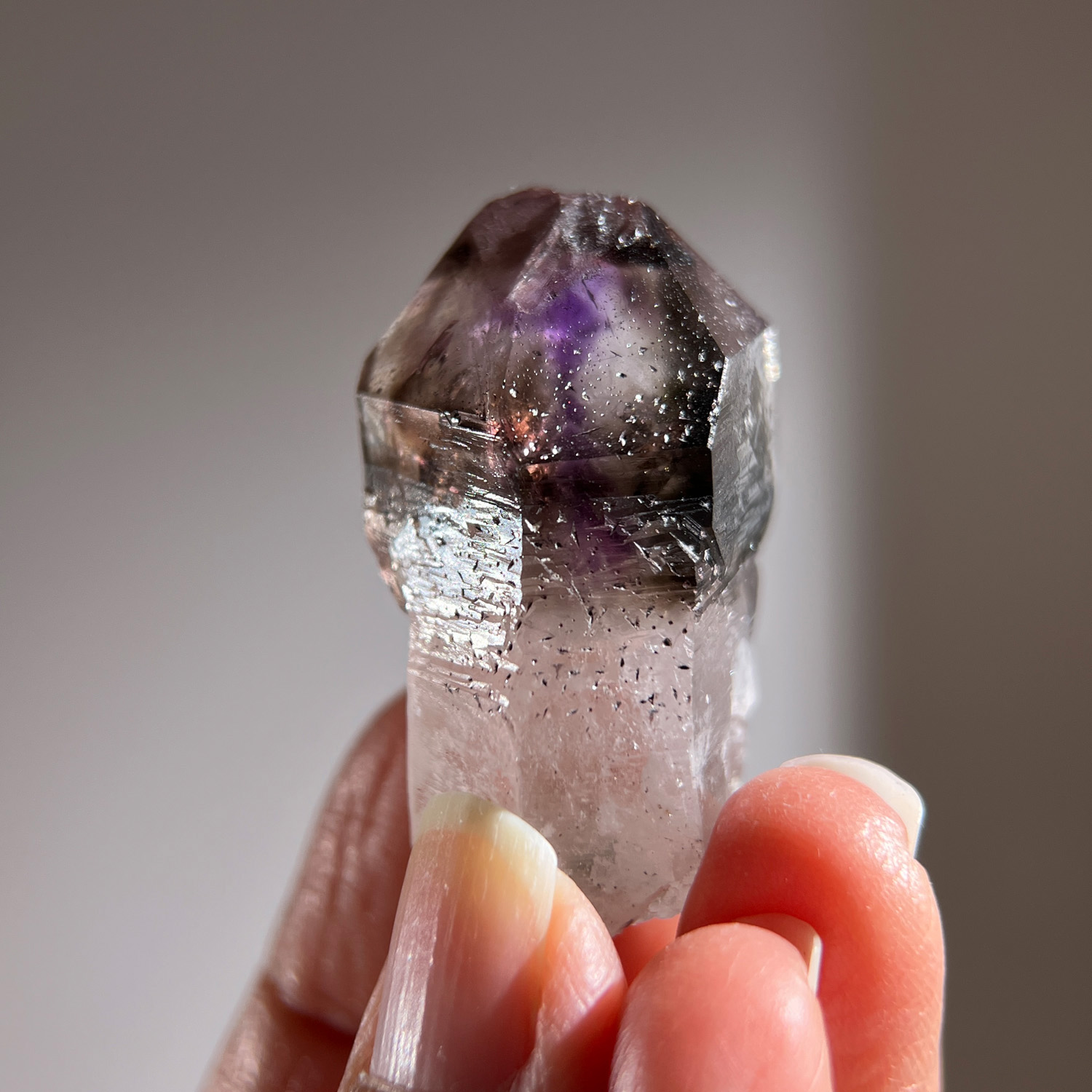 納米比亞-布蘭登堡茶紫色幻影水晶 #資料庫 #水膽 22g (261-9):圖片 2