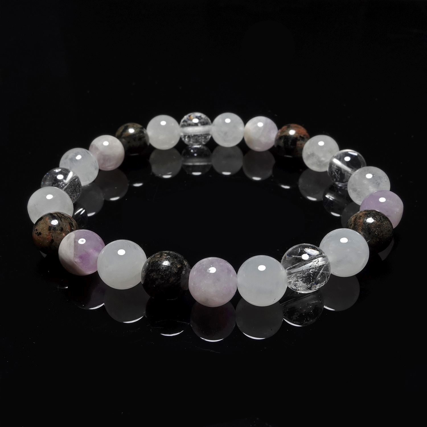 矽鈹石淨透光阿賽斯特萊能量手串 (262-19) 8mm