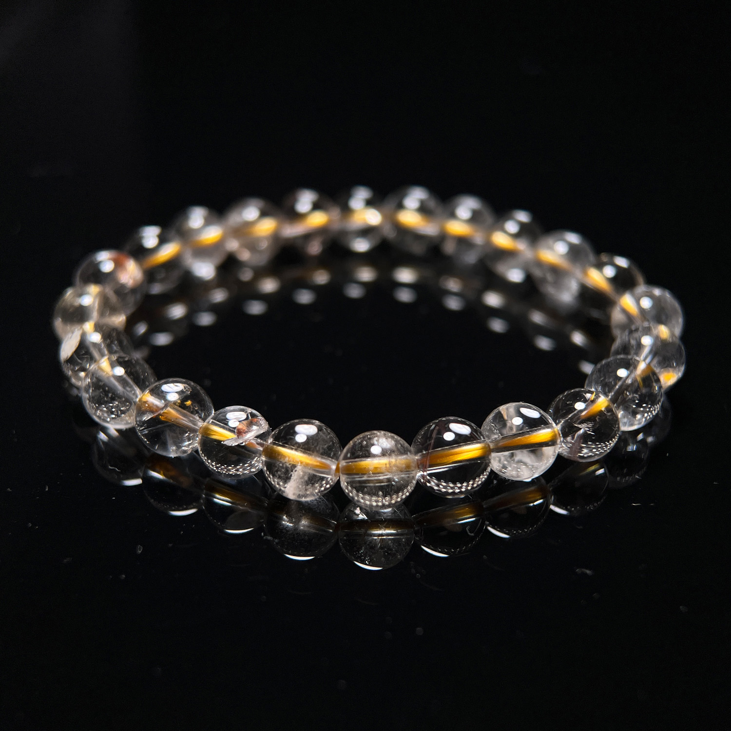 西藏老礦.純淨高頻喜馬拉雅藏晶手串 8mm (263-4)