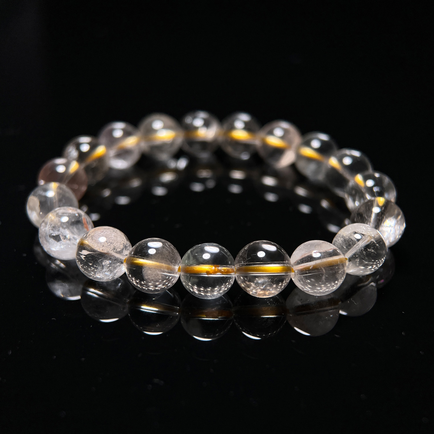 西藏老礦.純淨高頻喜馬拉雅藏晶手串 10mm (263-6)