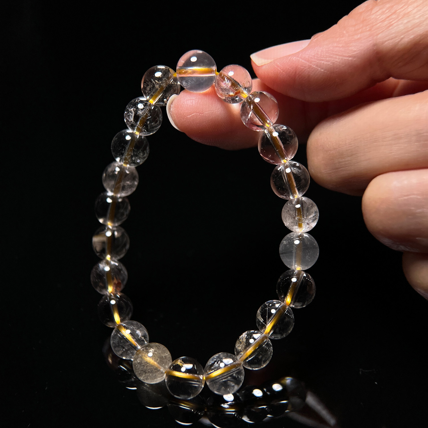 西藏老礦.純淨高頻喜馬拉雅藏晶手串 8mm (263-1):圖片 2