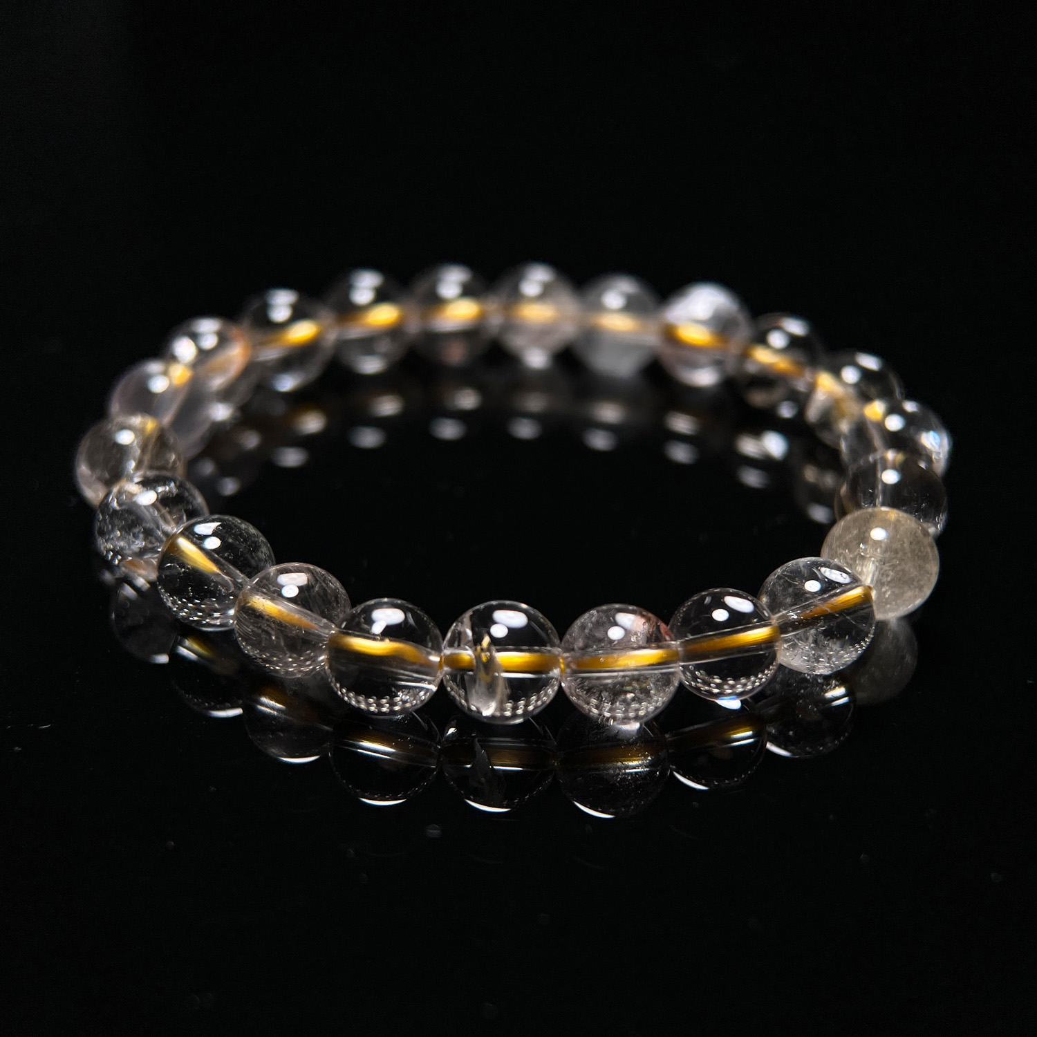 西藏老礦.純淨高頻喜馬拉雅藏晶手串 8mm (263-1)