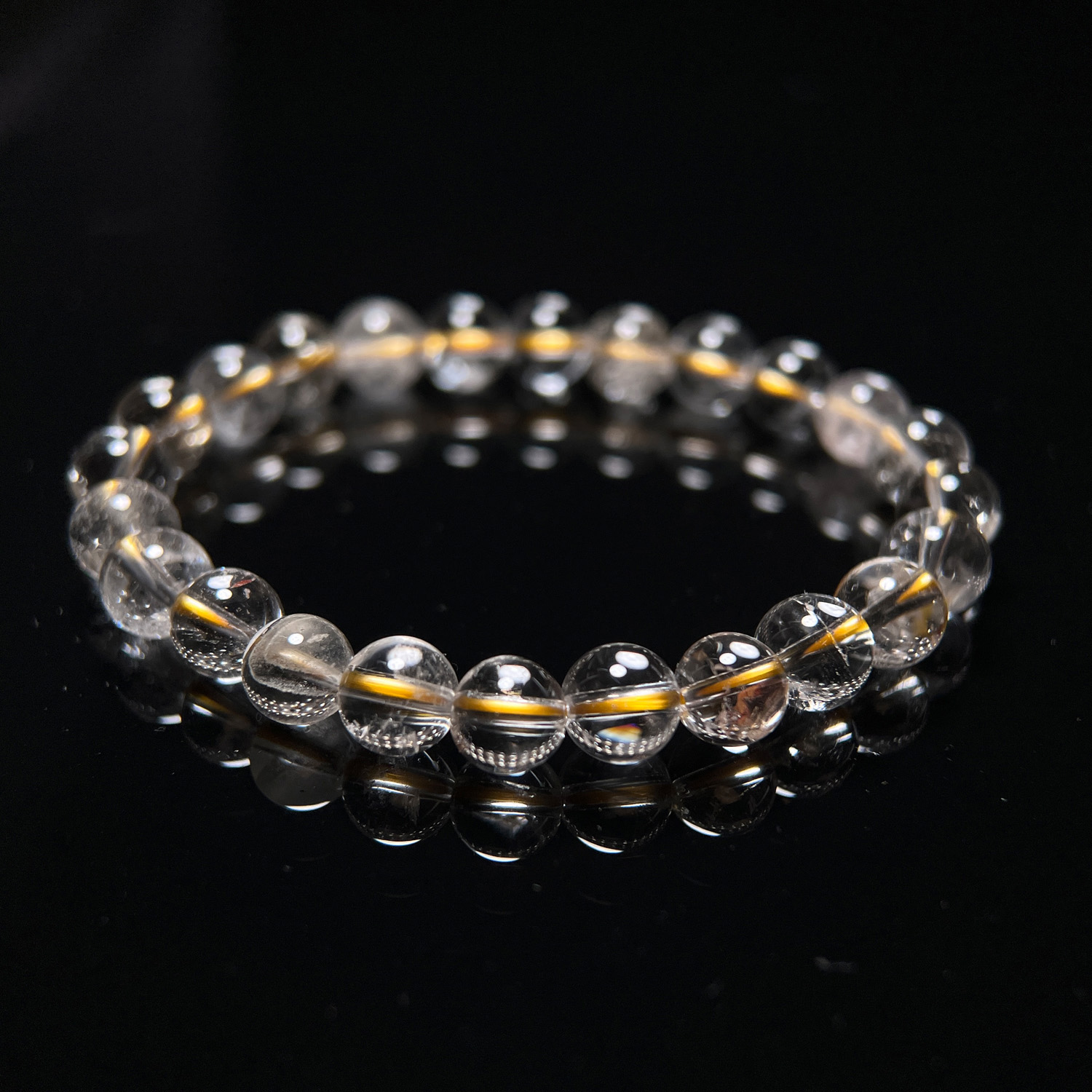 西藏老礦.純淨高頻喜馬拉雅藏晶手串 8mm (263-3)