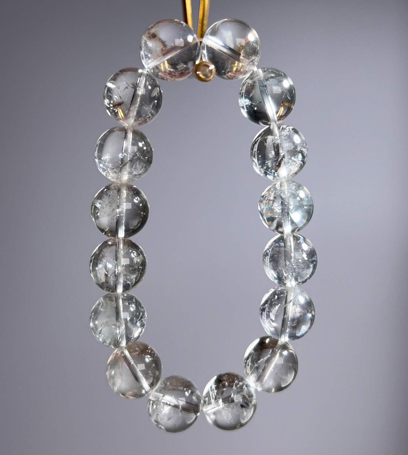 西藏老礦．純淨高頻岡仁波齊藏晶手串 13.2mm (264-7)