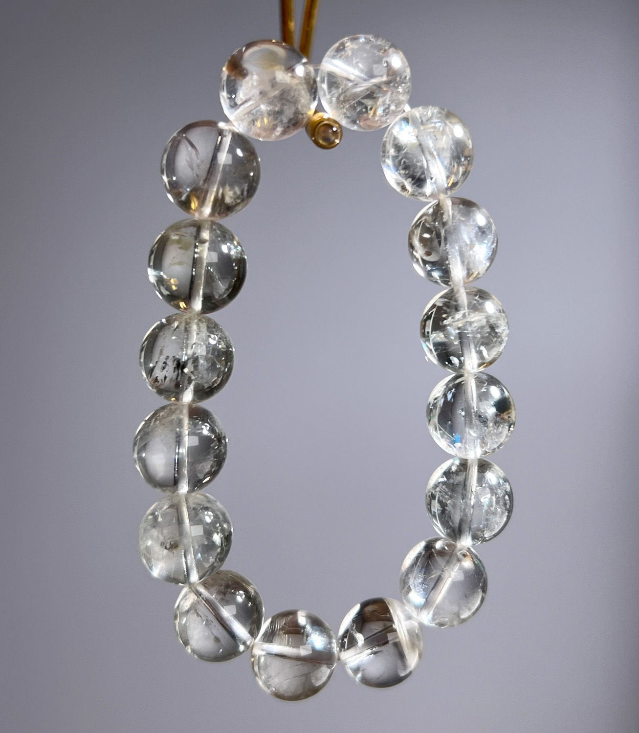 西藏老礦．純淨高頻岡仁波齊藏晶手串 13.2mm (264-8)