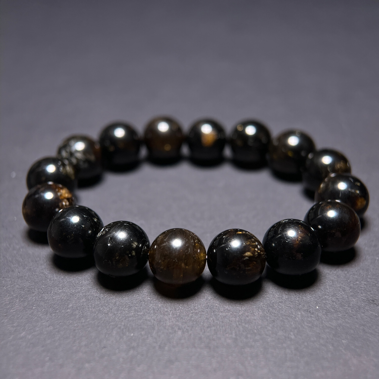 尼泊爾黑金碧璽手串 11.3mm (264-2)