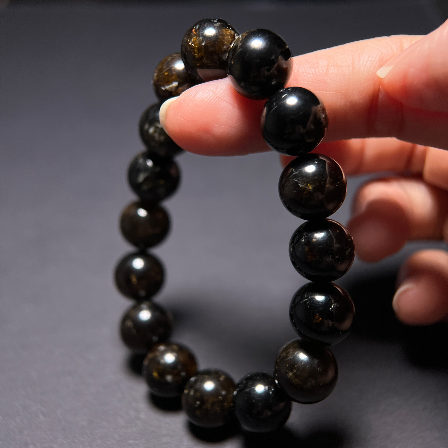 尼泊爾黑金碧璽手串 11.3mm (264-2):圖片 3