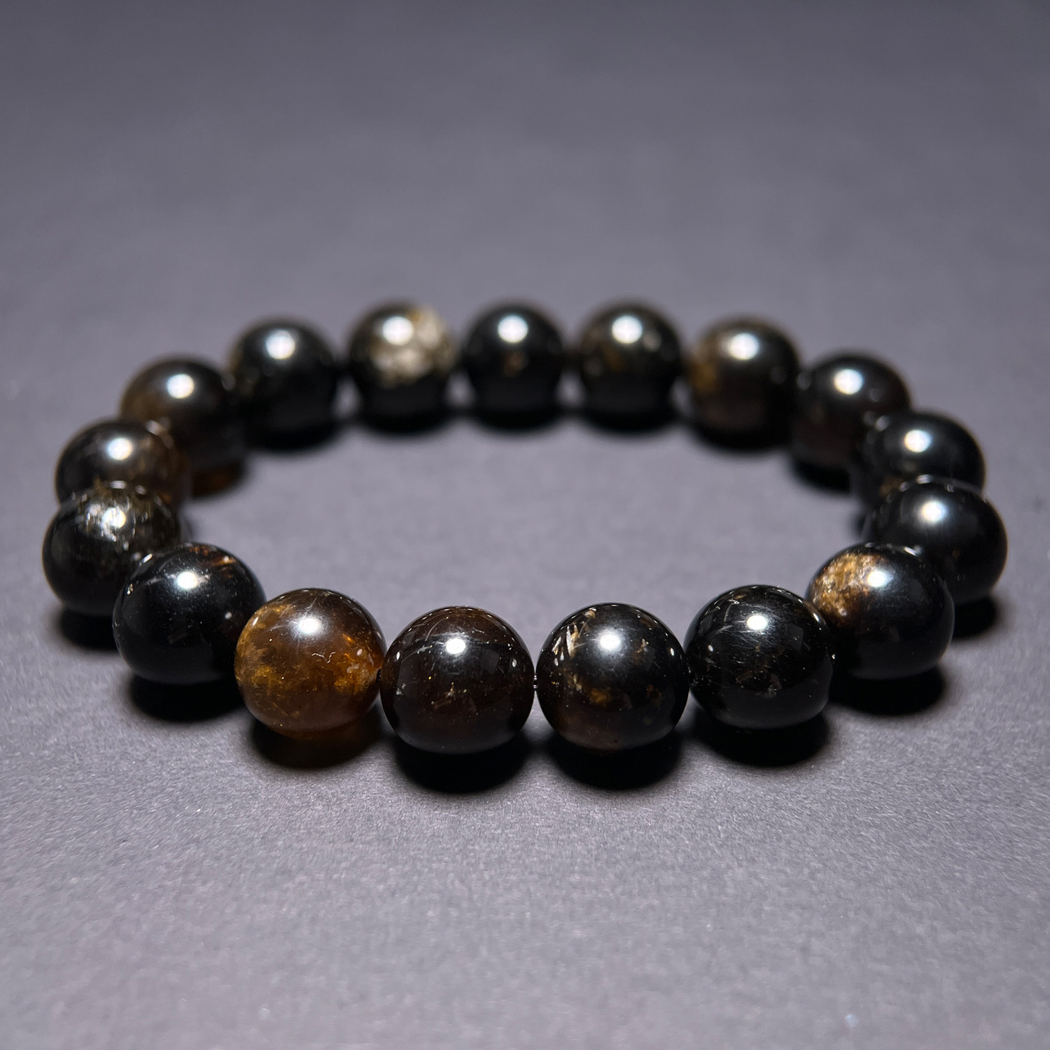 尼泊爾黑金碧璽手串 11.3mm (264-3)