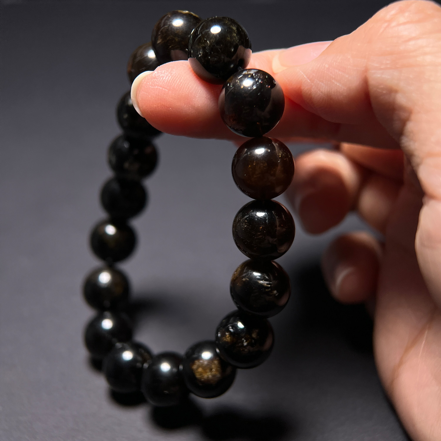 尼泊爾黑金碧璽手串 11.3mm (264-3):圖片 3