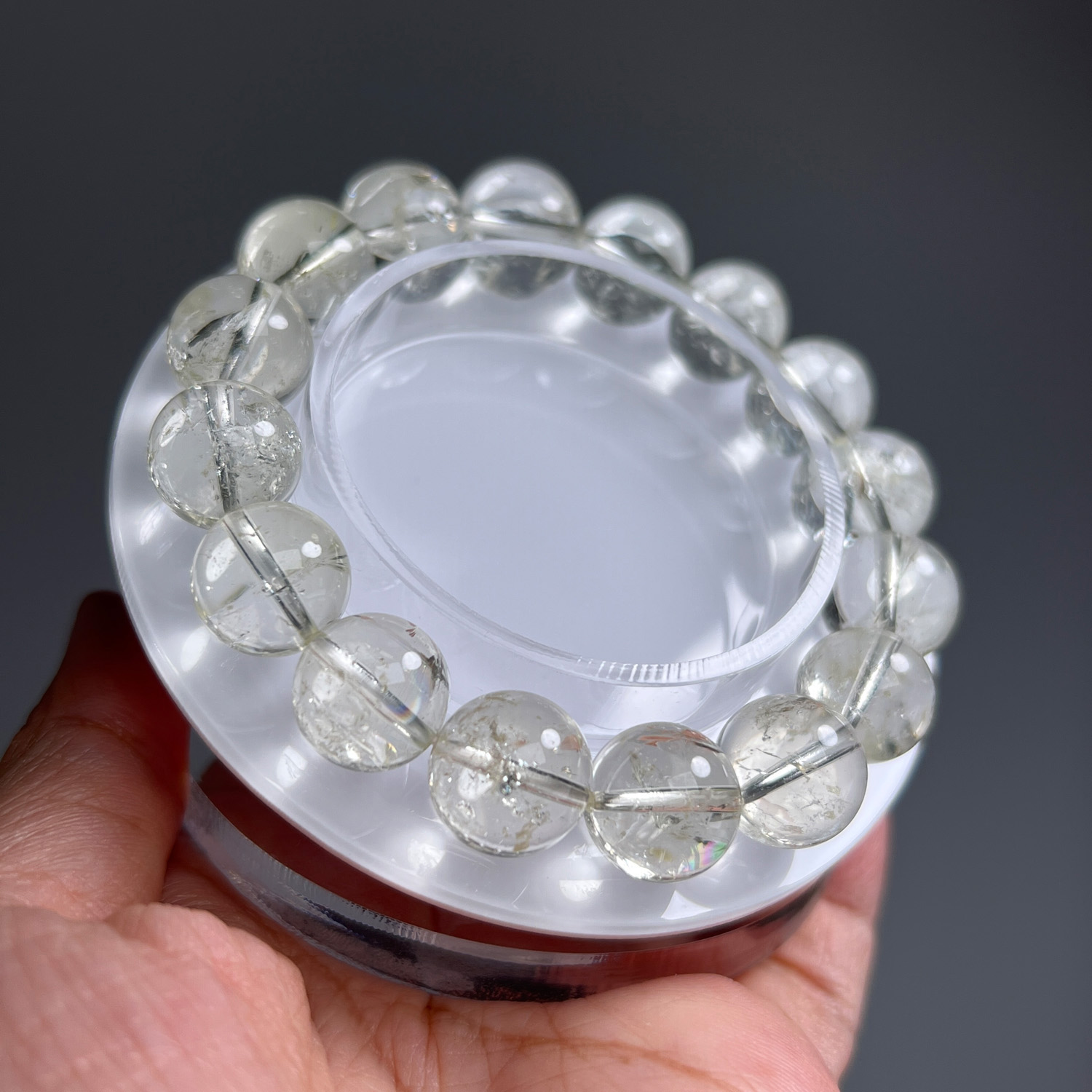 西藏老礦.純淨高頻岡仁波齊藏晶手串 12.5mm (265-14):圖片 2