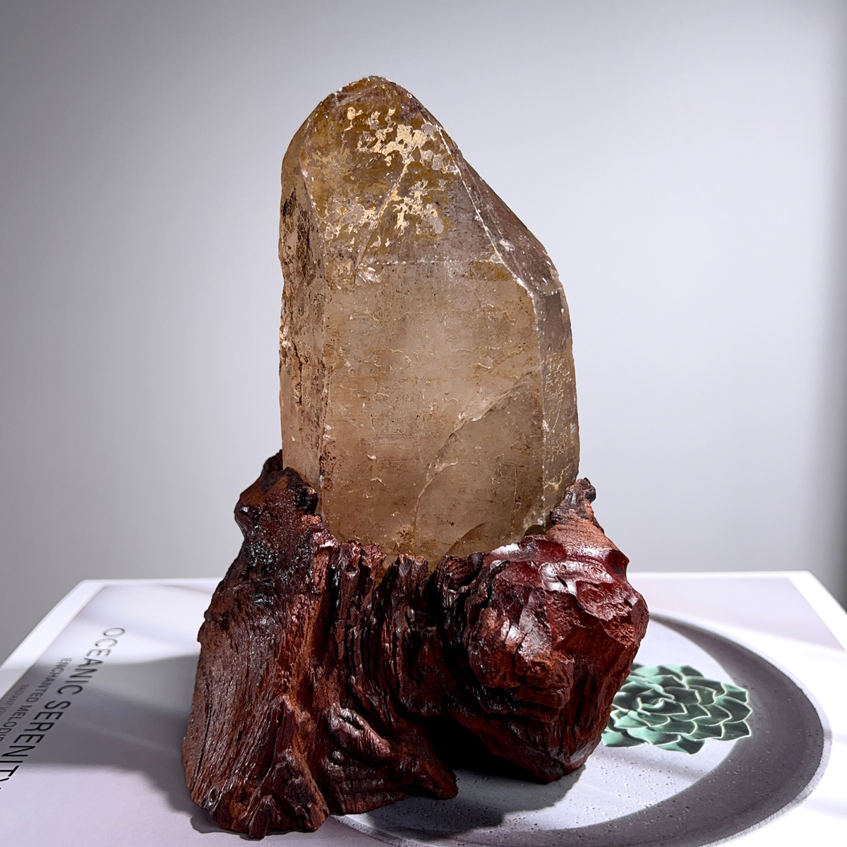 西藏老礦．喜馬拉雅水晶擺件 | 附底座 #資料庫水晶 877g (265-1)