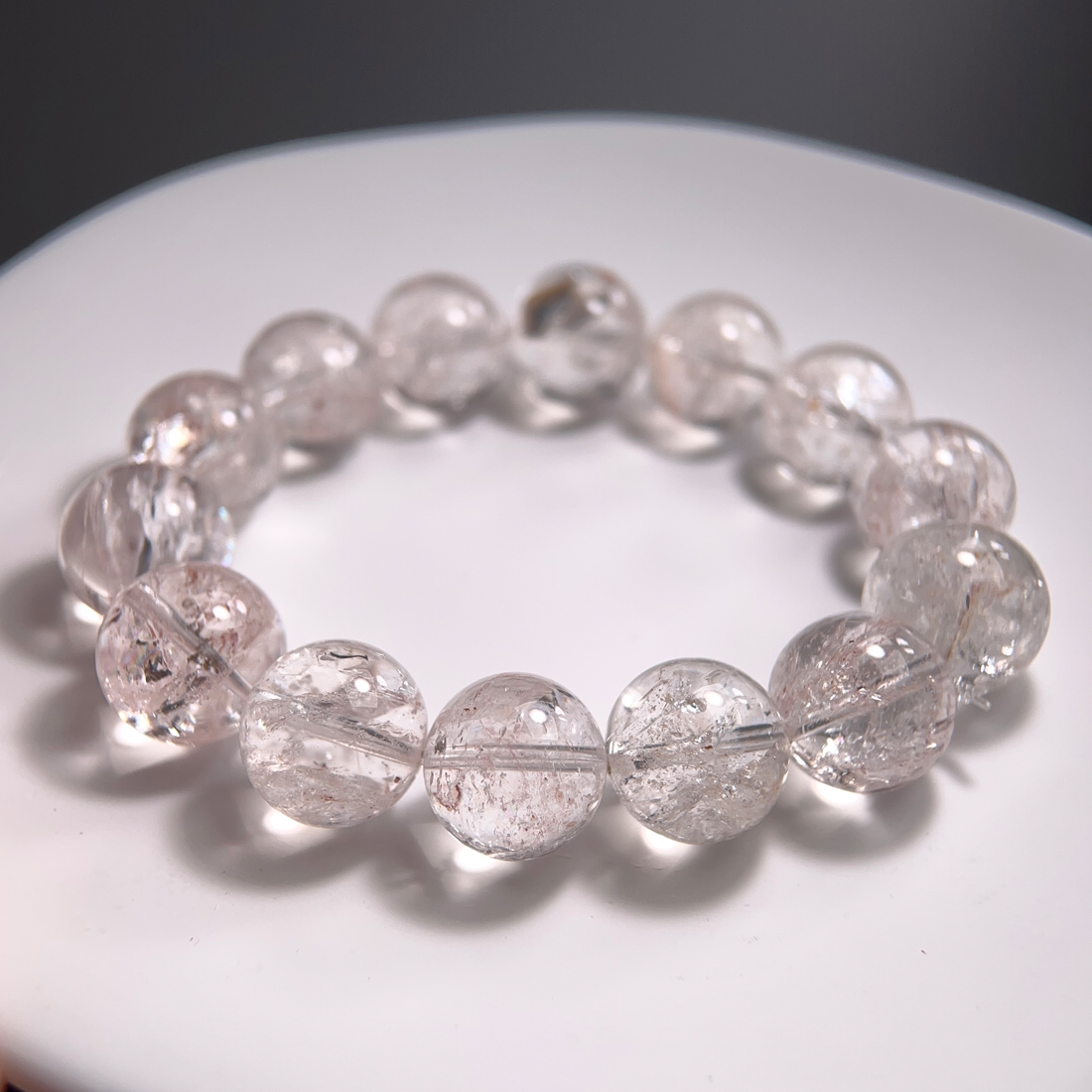 印度.喜馬拉雅粉色三摩地水晶手串 16.3mm (268-17):圖片 2